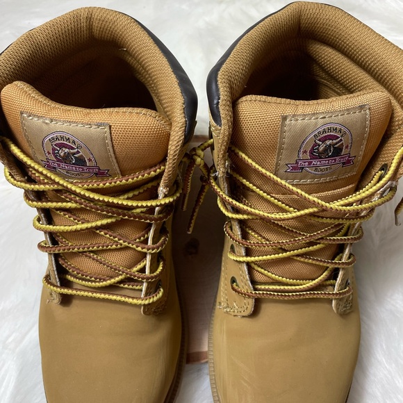 Brahma Combustion Steel Toe Work Boots Tan - Picture 10 of 12